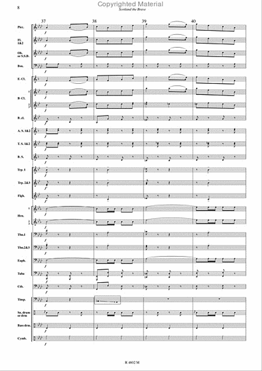 Scotland The Brave Concert Band scores gallery preview page 9