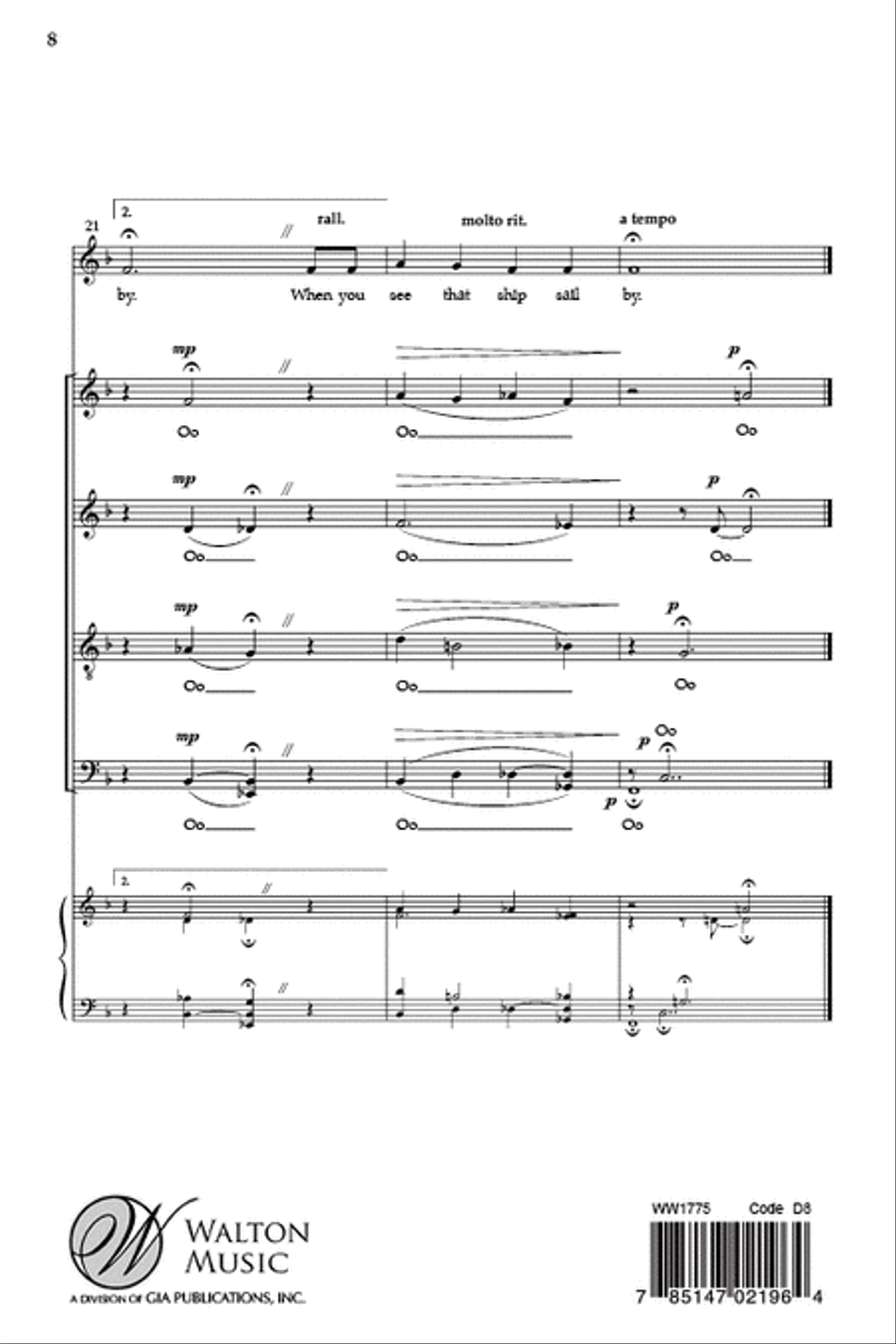 I Stood on the River of Jordan Divisi scores gallery preview page 7