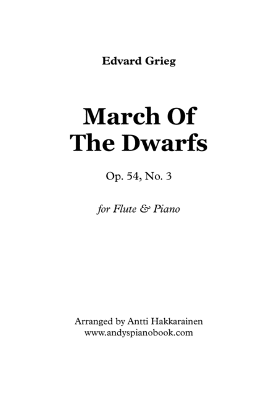 March Of The Dwarfs Op. 54, No. 3 - Flute & Piano Flute Solo scores gallery preview page 1