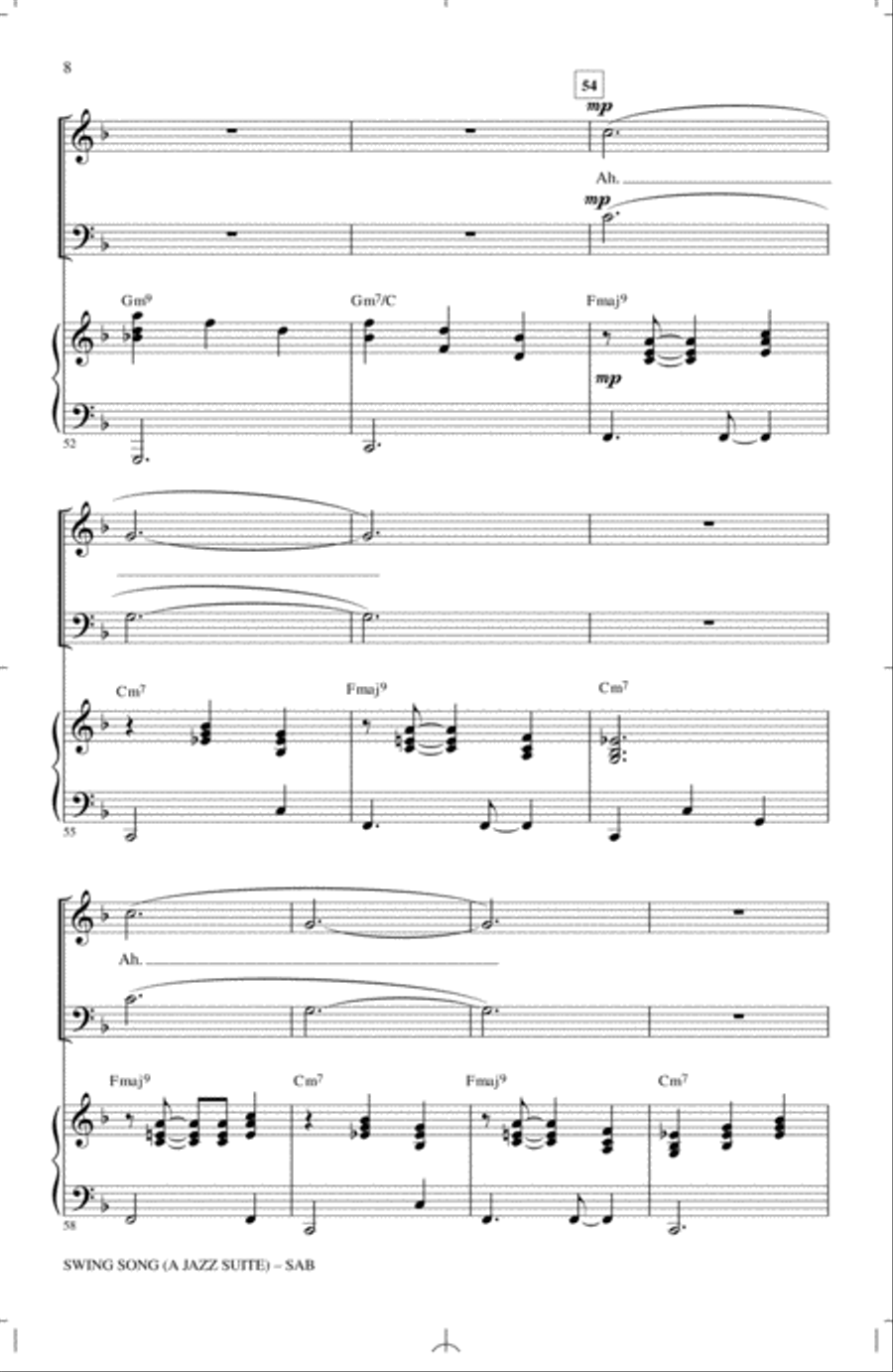 Swing Song (A Jazz Suite) 3-Part scores gallery preview page 6
