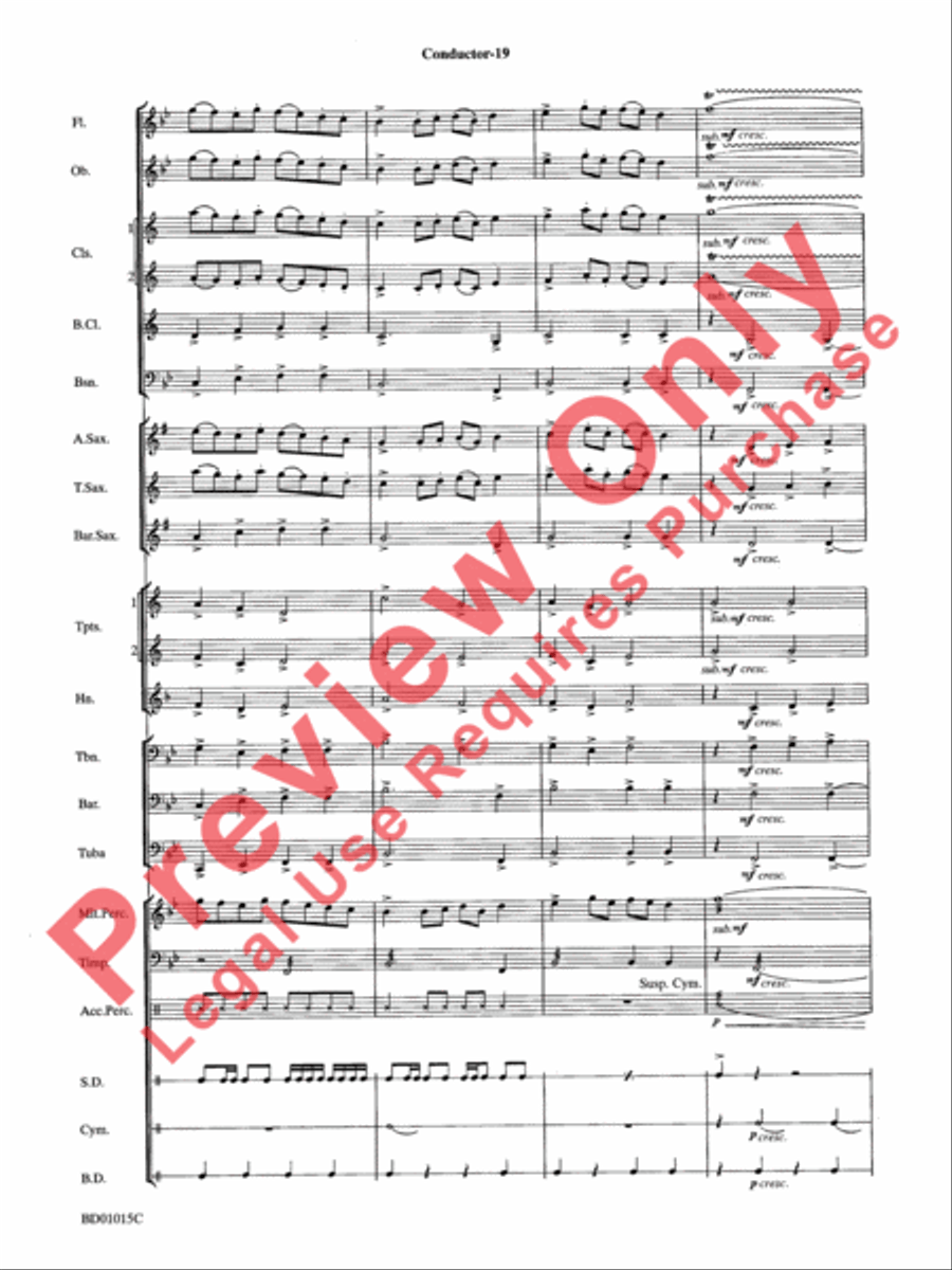 Ash Lawn Echoes (An Overture for Band) Concert Band scores gallery preview page 22