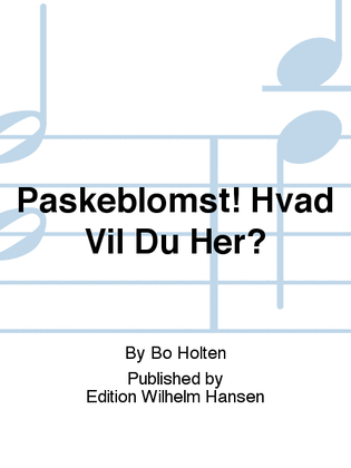 Book cover for Påskeblomst! Hvad Vil Du Her?