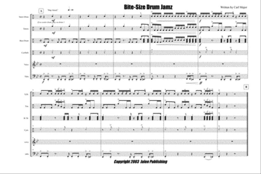 Bite-Size Drum Jamz Marching Band scores gallery preview page 2