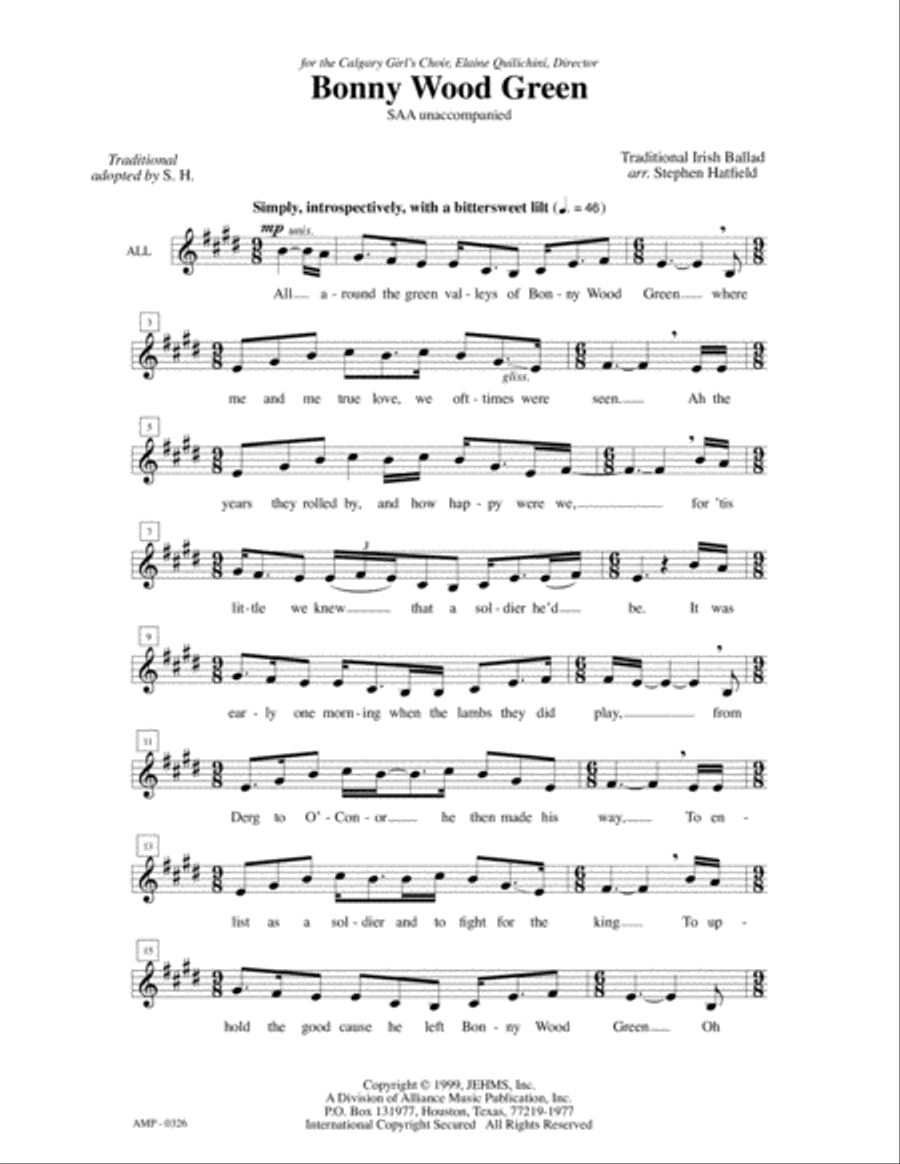 Bonny Wood Green Bonny Wood Green A Cappella scores gallery preview page 4
