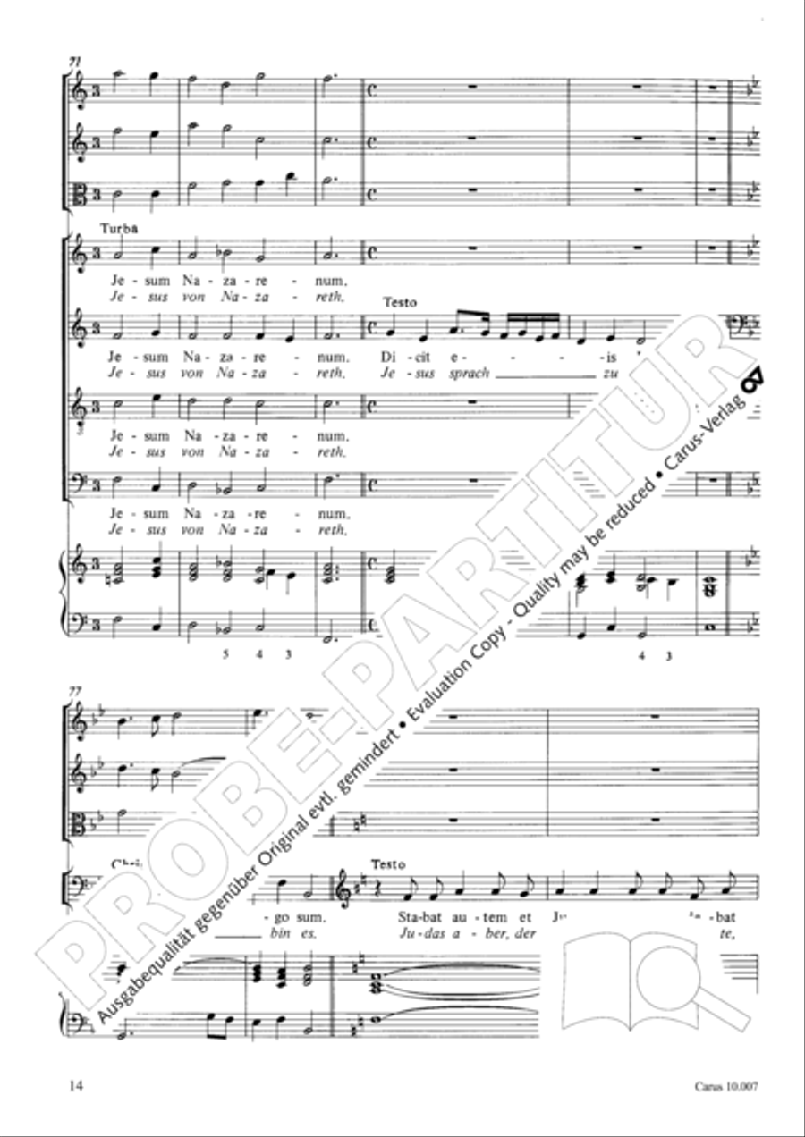St. John Passion (Johannes-Passion) TB scores gallery preview page 15
