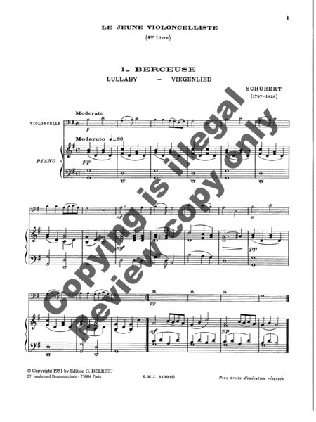 Jeune Violoncelliste, Le, Book 1A