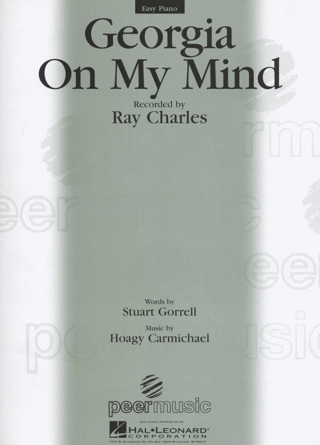 Ray Charles: Georgia On My Mind - Easy Piano