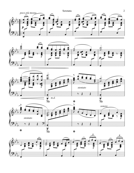 Serenata Rimpianto Op. 6 for piano solo image number null