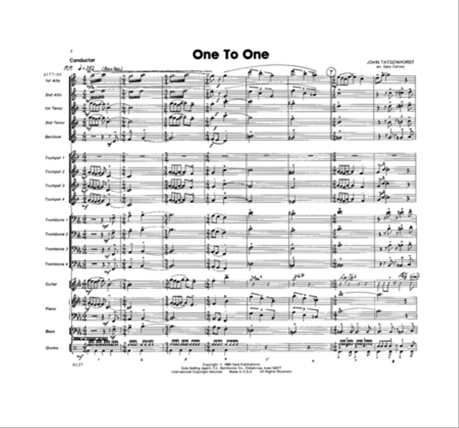 One to One Jazz Ensemble scores gallery preview page 2