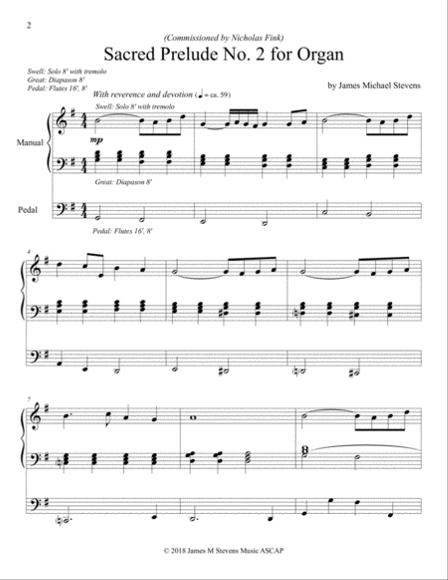 Sacred Prelude No. 2 for Organ Organ Solo scores gallery preview page 2