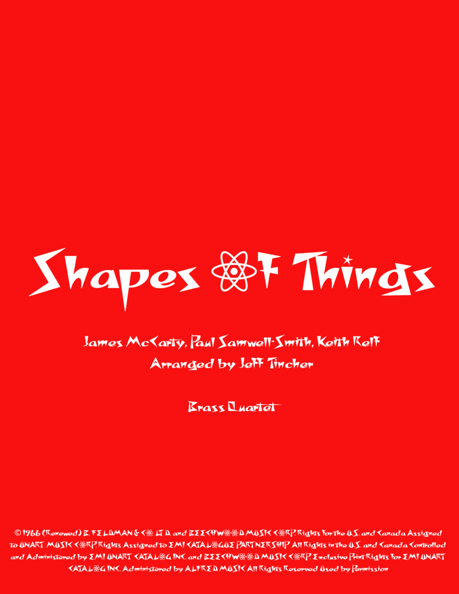 Shapes Of Things Brass Quartet scores gallery preview page 1