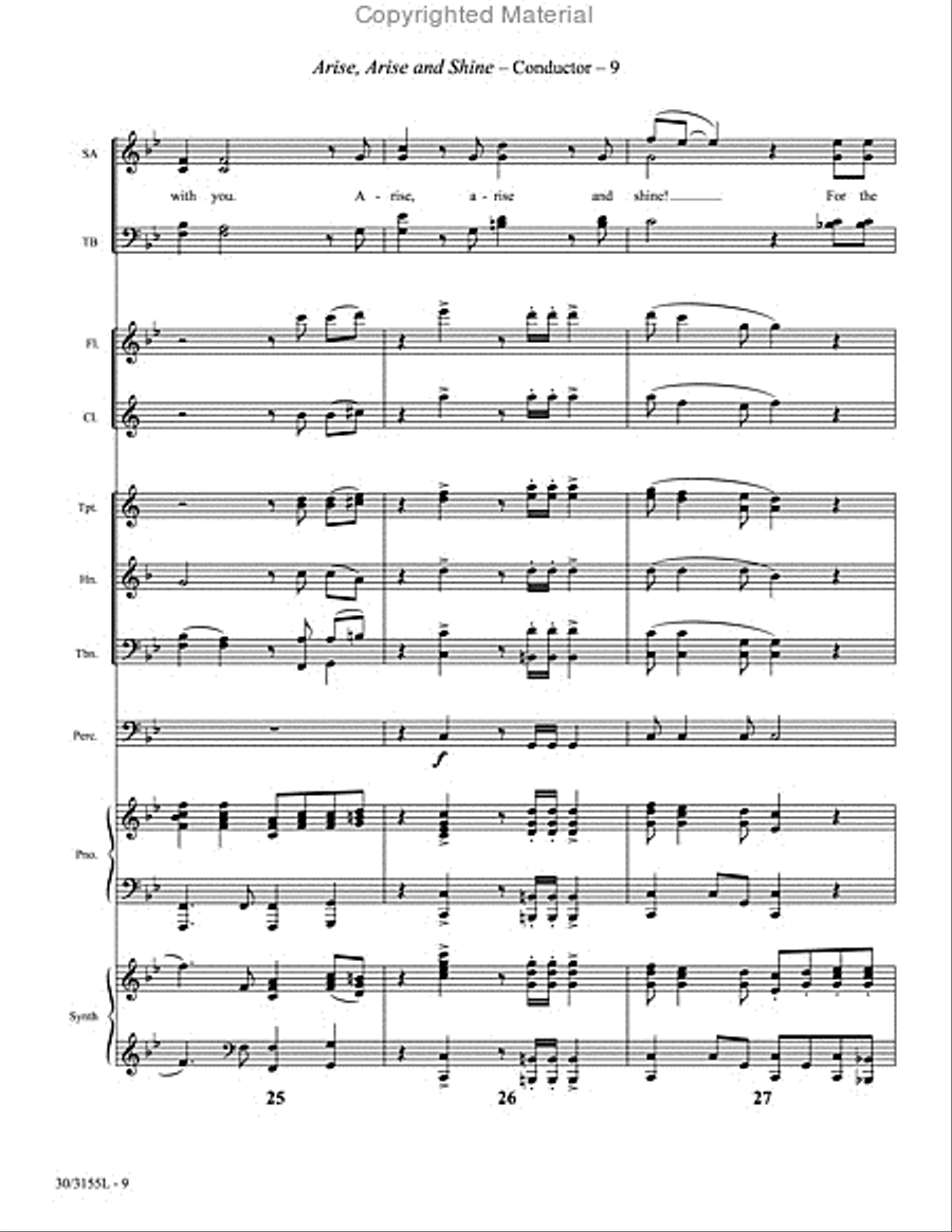 Arise, Arise and Shine! - Orchestral Score and Parts Choir scores gallery preview page 10