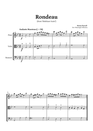 Rondeau from "Abdelazer Suite" by Henry Purcell - For Flute, Viola and Bassoon