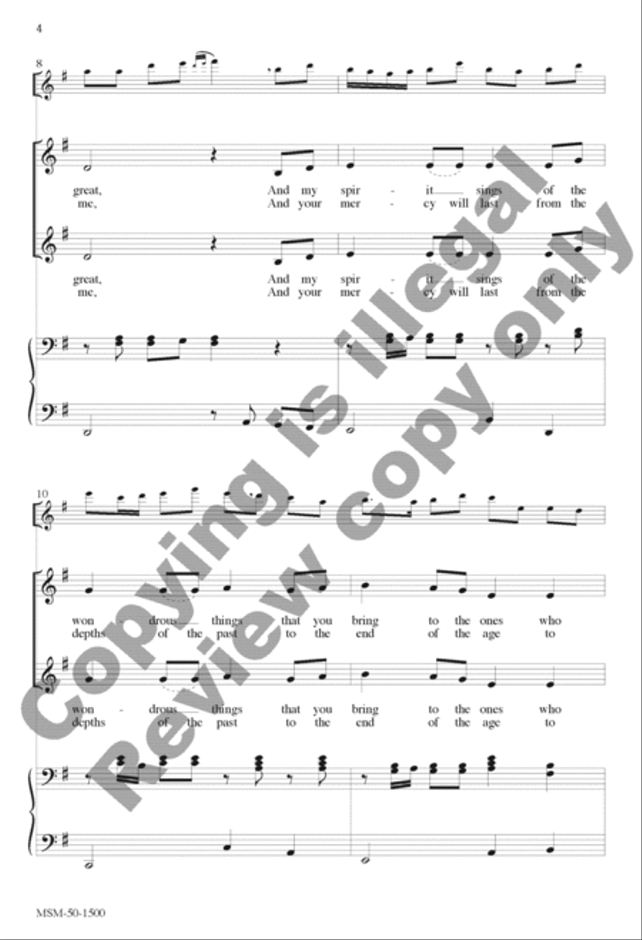 Canticle of the Turning (Magnificat) SSA scores gallery preview page 4
