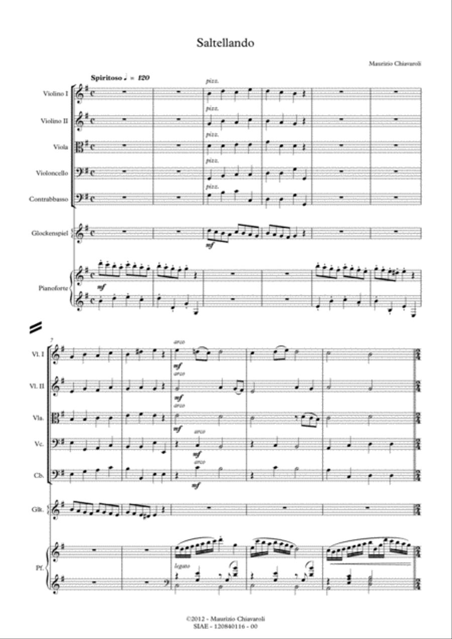 Saltellando Small Ensemble scores gallery preview page 1