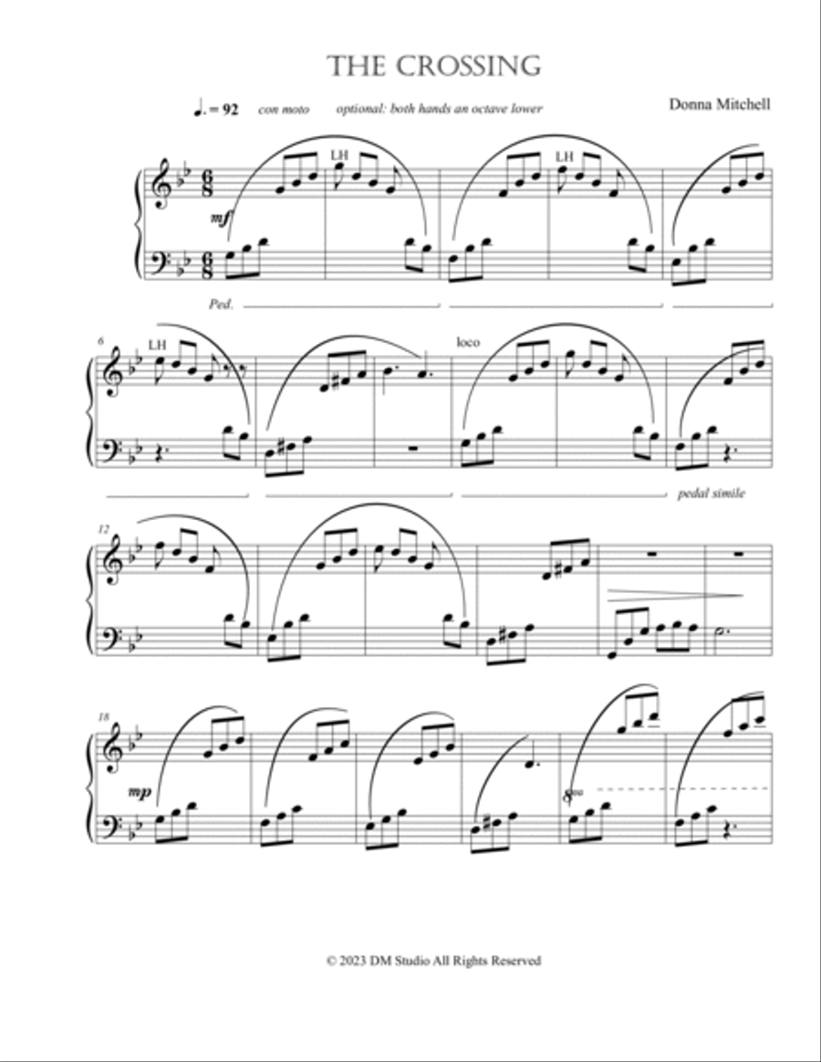 The Crossing Piano Solo scores gallery preview page 2