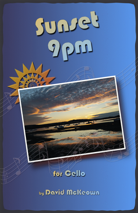 Book cover for Sunset 9pm, for Cello Duet