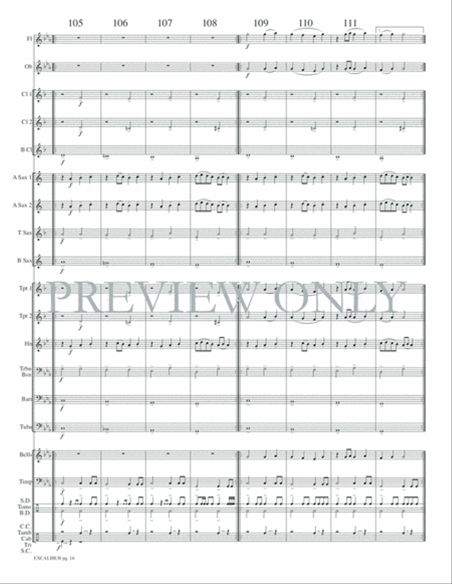 Excalibur Concert Band scores gallery preview page 19