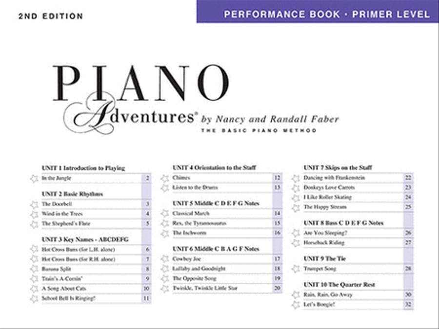 Piano Adventures Primer Level - Performance Book (2nd Edition)