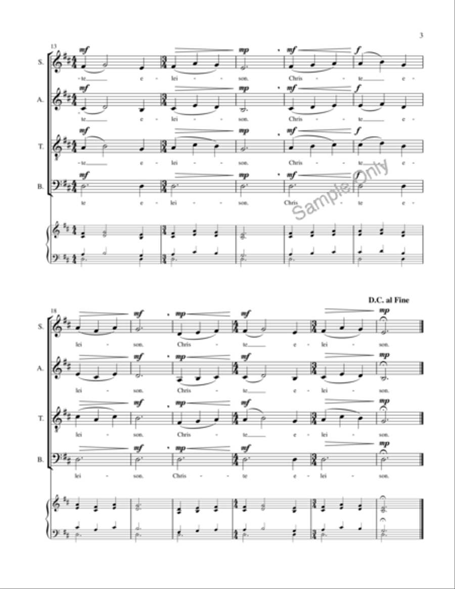 Mass Of St Mary's 4-Part scores gallery preview page 3