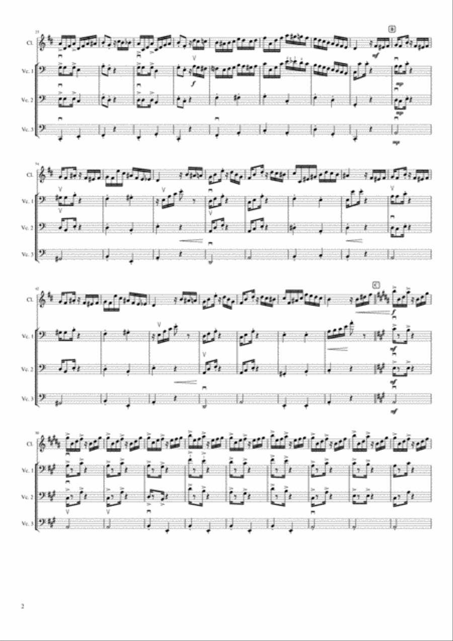 Tico Tico (tico Tico No Fuba) Clarinet scores gallery preview page 3