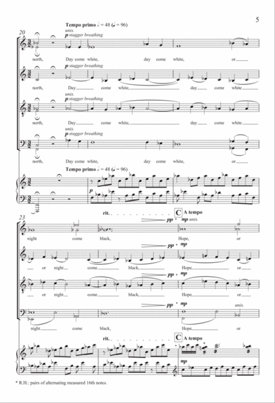Shine! shine! shine! from A Song of Joys 4-Part scores gallery preview page 4