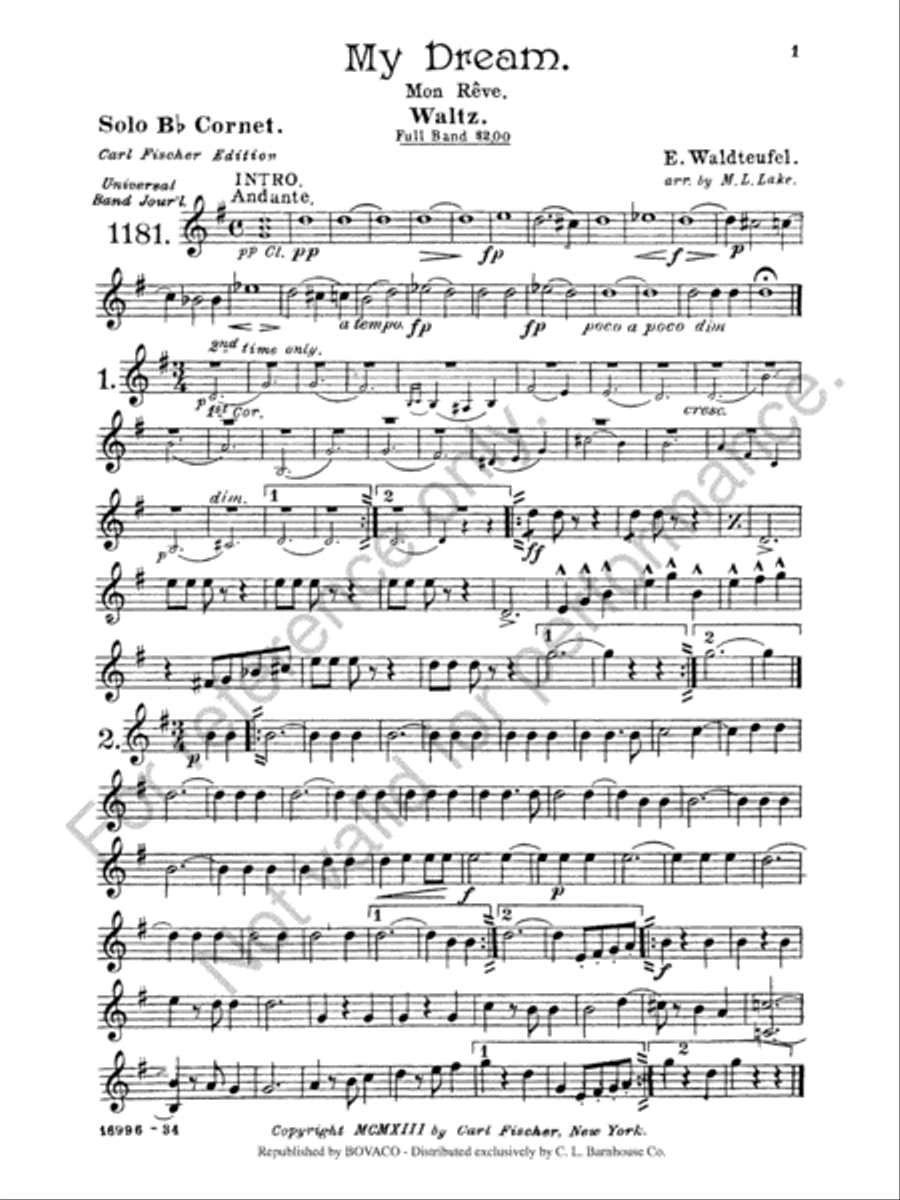 Mon Reve Concert Band scores gallery preview page 4