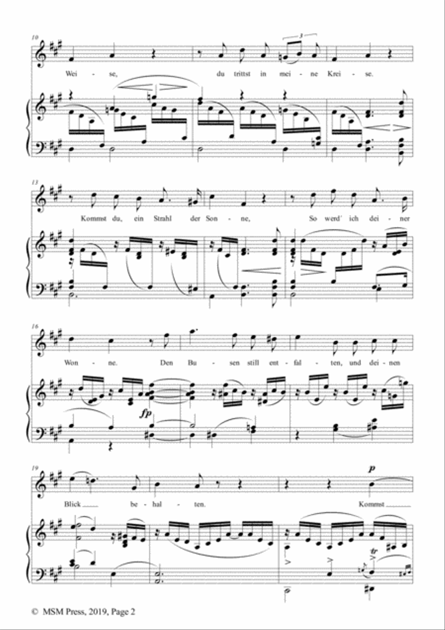Schumann-Die Blume der Ergebung,Op.83 No.2,in A Major,for Voice&Piano Voice scores gallery preview page 4