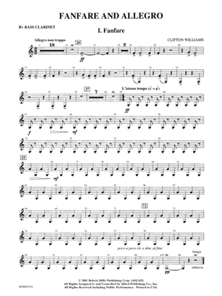 Fanfare and Allegro: B-flat Bass Clarinet