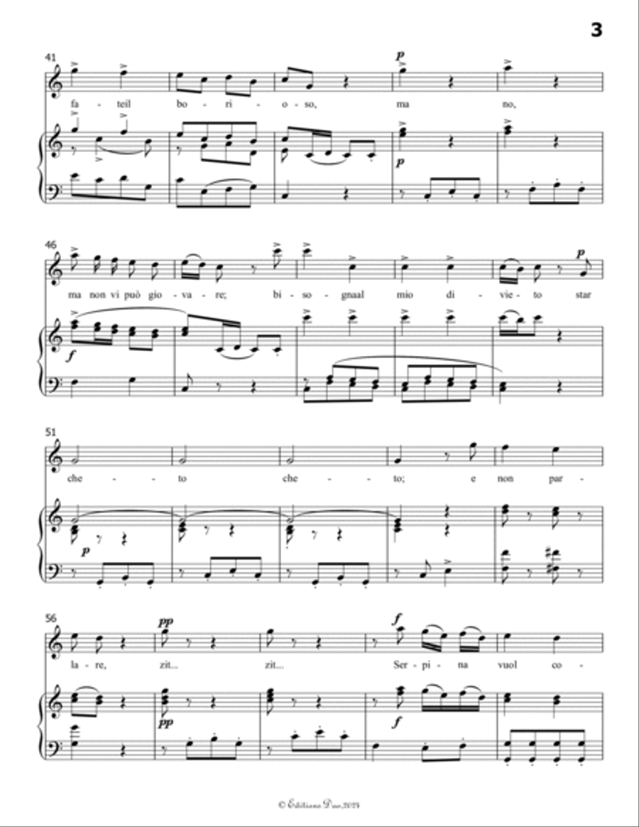 Stizzoso,mio stizzoso,by Pergolesi,in C Major Voice scores gallery preview page 5
