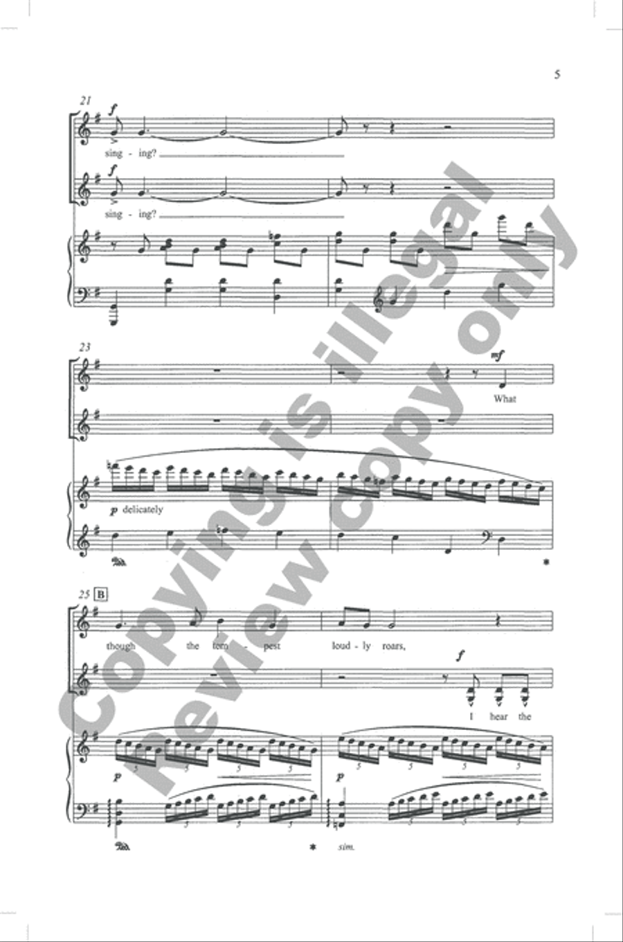 How Can I Keep from Singing? (Choral Score) image number null