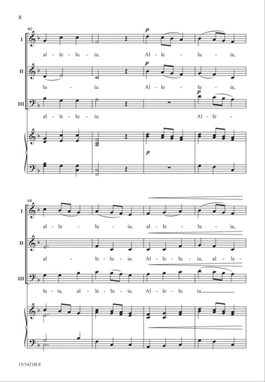 Alleluia Alleluia 3-Part scores gallery preview page 7