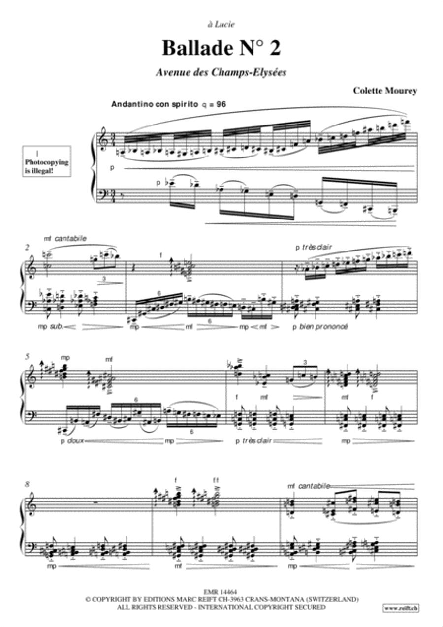 Ballade No. 2 Ballade No. 2 Piano Solo scores gallery preview page 3