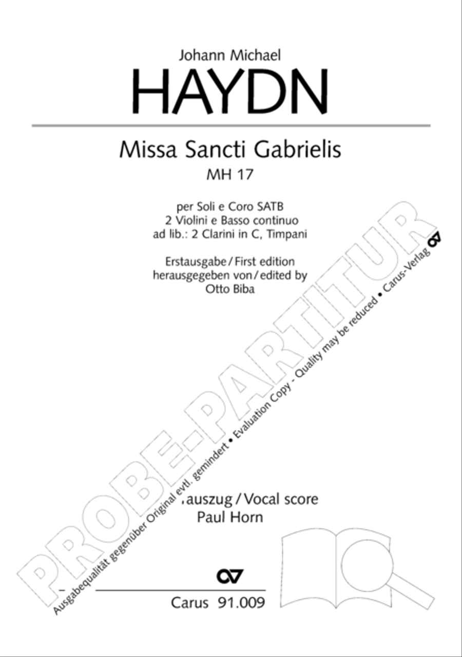 Missa Sancti Gabrielis 4-Part scores gallery preview page 2