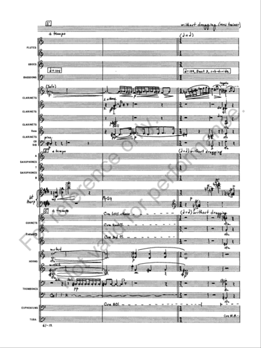 Prelude to the Afternoon of a Faun Concert Band scores gallery preview page 14