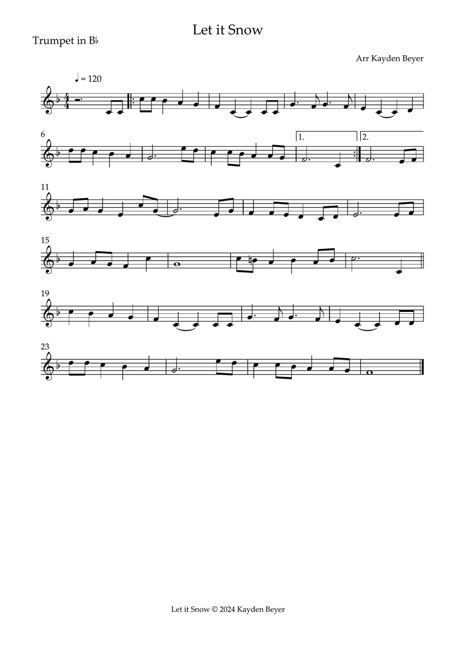 Let it Snow Brass Duet scores gallery preview page 2
