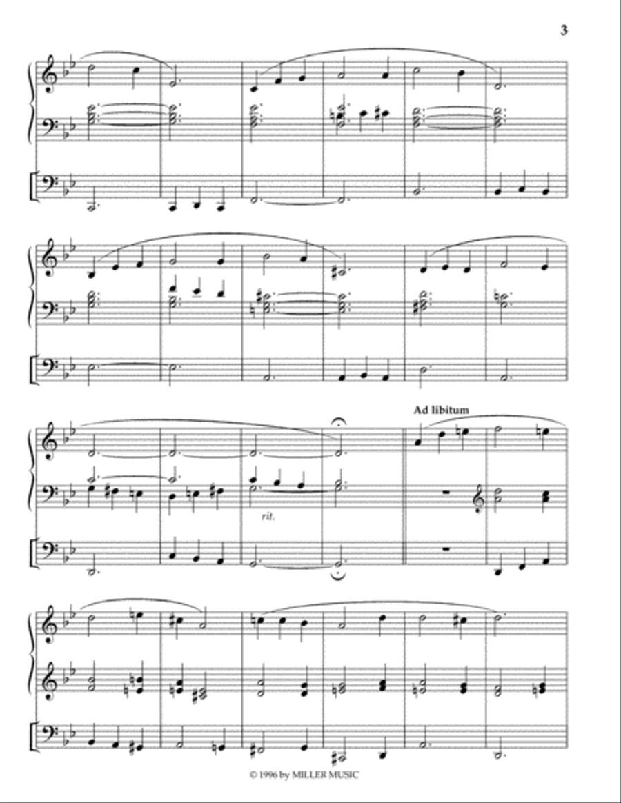 Wer Nun Den Lieben Gott Lasst Walten Organ Solo scores gallery preview page 3