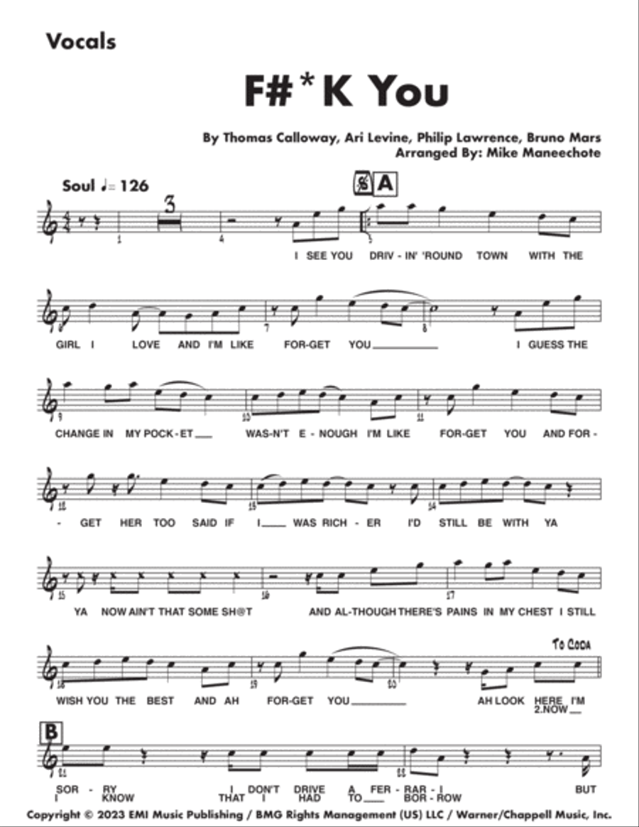 Fuck You Bass Guitar scores gallery preview page 2