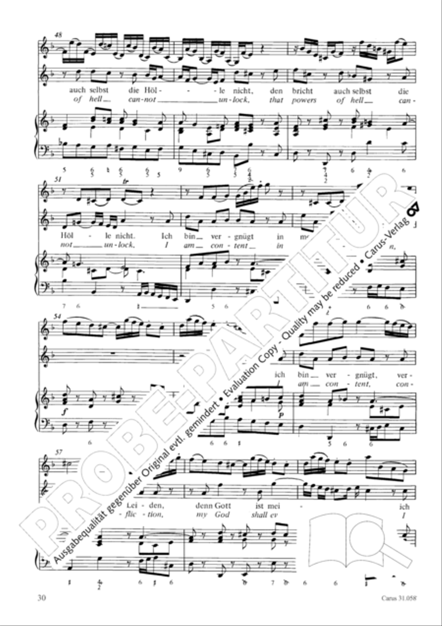 O God, what glut of care and pain (Ach Gott, wie manches Herzeleid) Orchestra scores gallery preview page 31