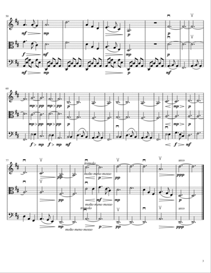 Silent Night String Trio Classical Style String Trio scores gallery preview page 3