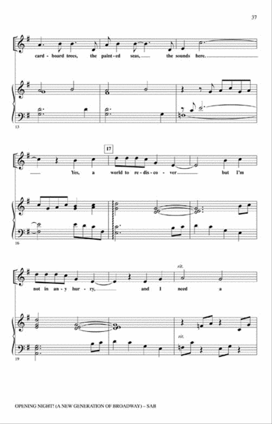 Opening Night Opening Night 3-Part scores gallery preview page 7
