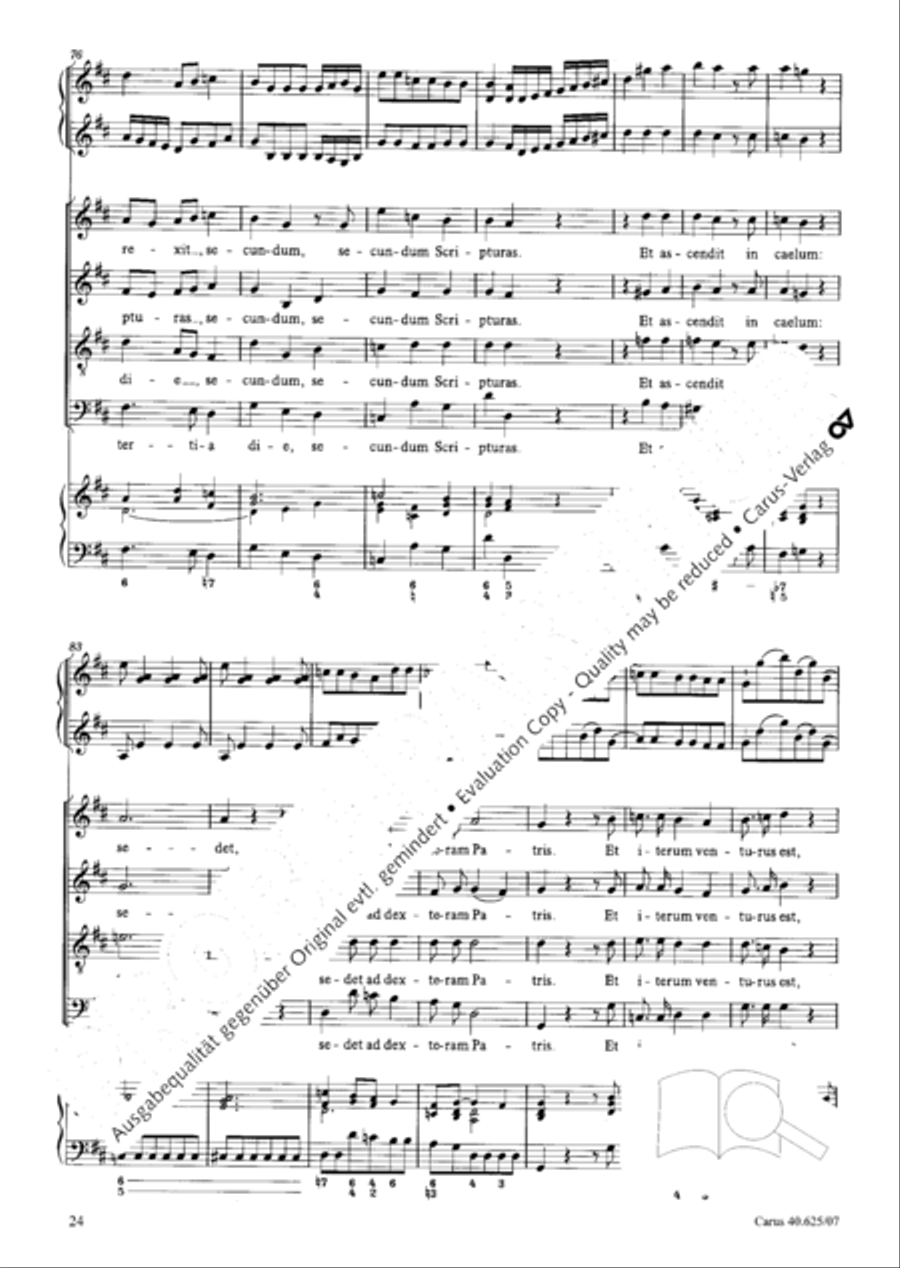Missa brevis in D Major, K. 194 4-Part scores gallery preview page 25