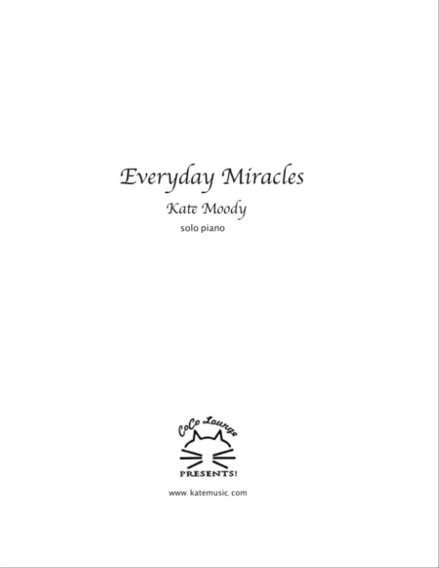 Everyday Miracles Piano Solo scores gallery preview page 1