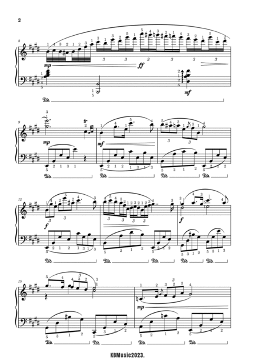 Nocturne in E Major In the Style of Frederic Chopin Part scores gallery preview page 4