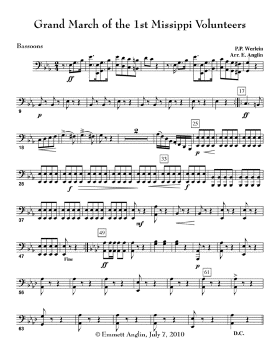March of the First Mississippi Regiment - Concert Band Concert Band scores gallery preview page 3