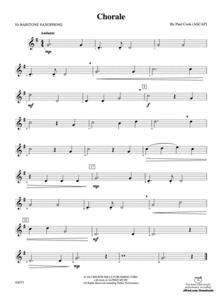 Chorale: E-flat Baritone Saxophone