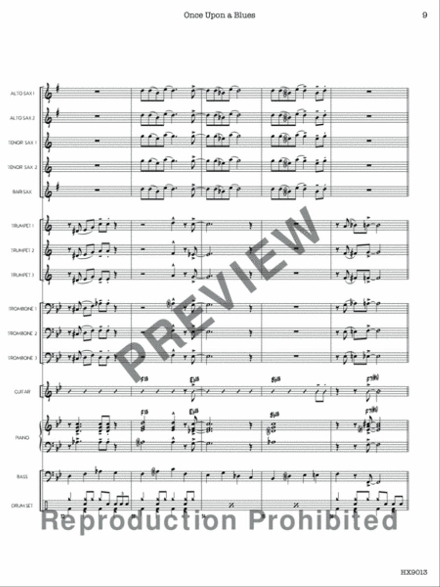 Once Upon a Blues Jazz Ensemble scores gallery preview page 10