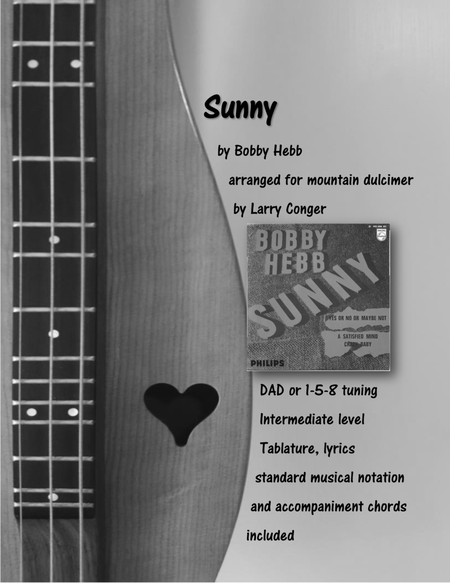 Sunny by Bobby Hebb Dulcimer - Digital Sheet Music