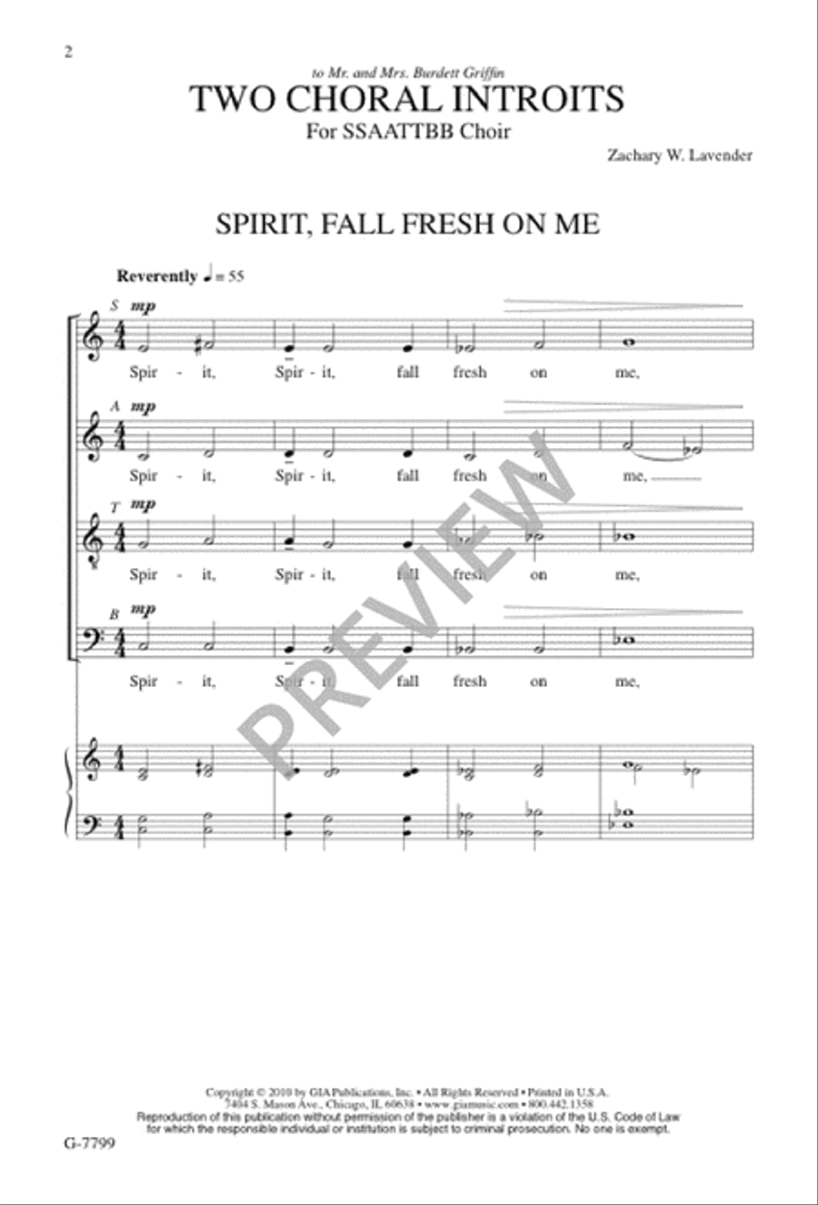 Two Choral Introits SSAATTBB scores gallery preview page 2