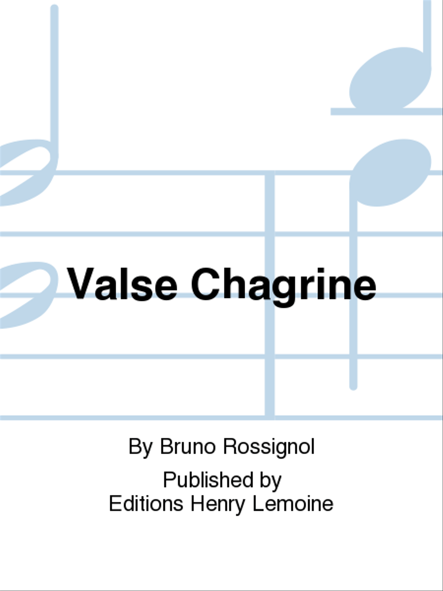 Valse Chagrine Clarinet Solo scores gallery preview page 1